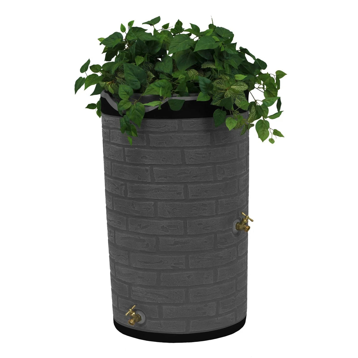Good Ideas Impressions Downton Rain Saver Rain Barrel, 50 Gallon, Dark Granite - IMP-D50-DAR