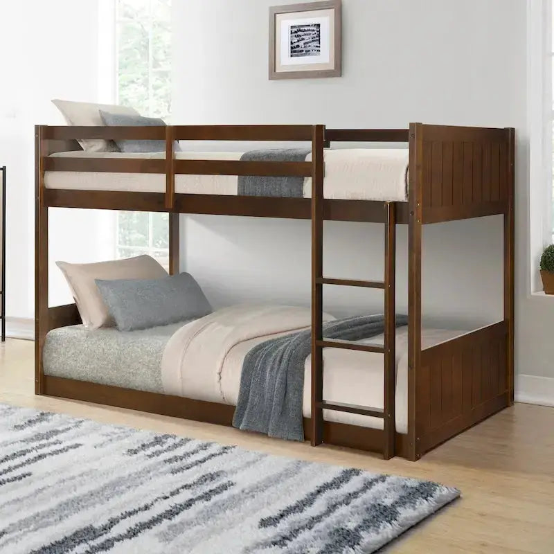 Delphia Twin-Over-Twin Low Profile Bunk Bed, 77.33 L X 42.25 D X 51.5 H