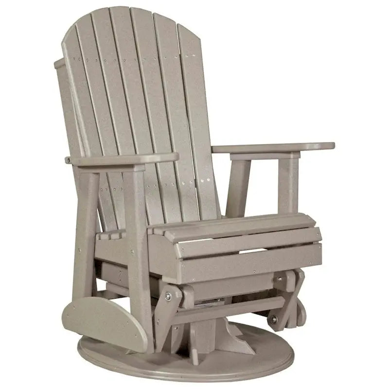 Poly Lumber Adirondack Swivel Glider Chair, 30W x 28D x 44H