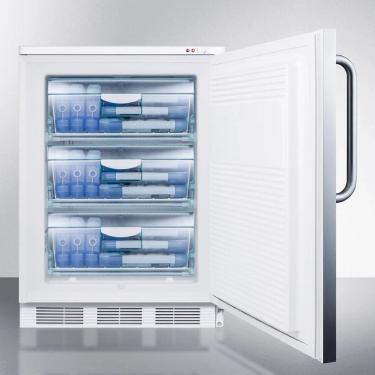 Summit Appliance Medical Upright Freezer 2.5 cu ft Stainless Steel - Manual Defrost