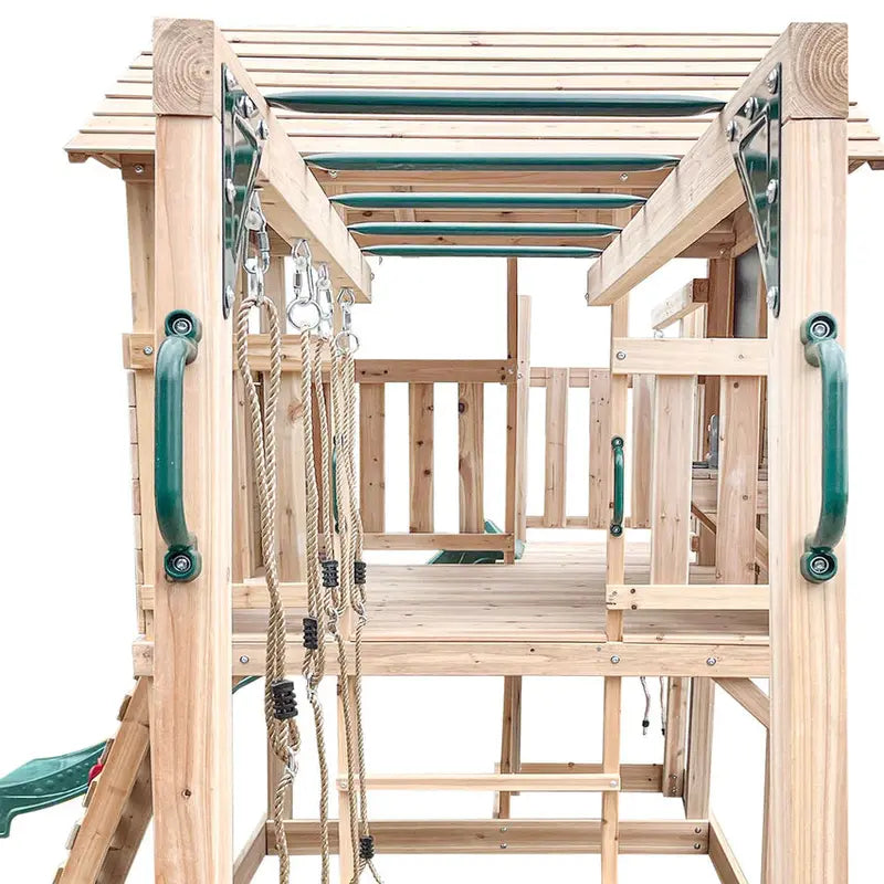 Lifespan Kingston Kids Cubby House Play Centre With 2.2m Green Slide - Kingston