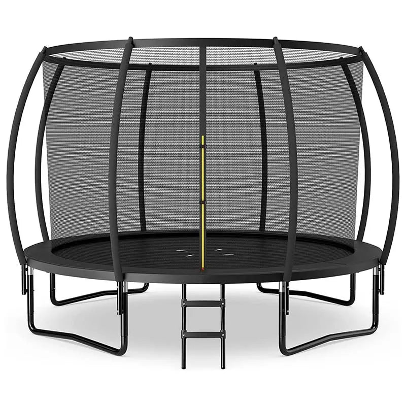 Large Backyard Trampoline With Enclosure Net, Safety Pad And Ladder - 8/10/12 Ft Round