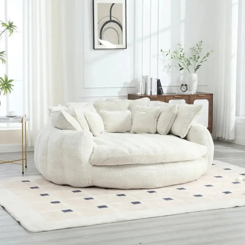 Oversized Double Loaf Sofa Bed With Supportive Armrests
