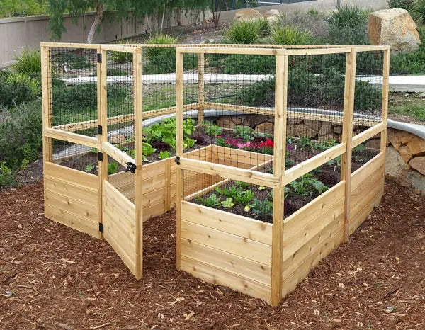 Deer-Resistant Cedar Raised Garden Bed Kit 8 x 8 x 20 in