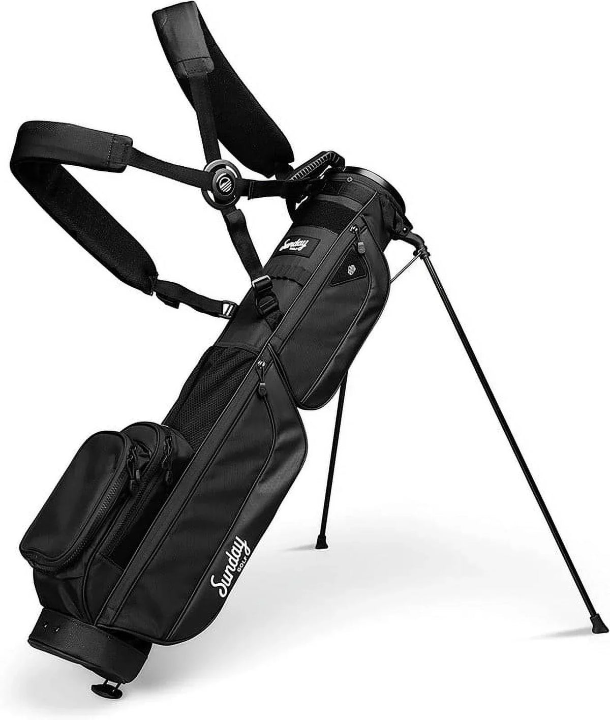 Sunday Golf Lightweight Golf Stand Bag, 3.4 Pounds, Matte Black - Loma XL