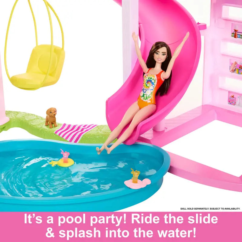 Barbie Dreamhouse Interactive Dollhouse With Waterslide, 10 Themed Rooms, 75+ Accessories