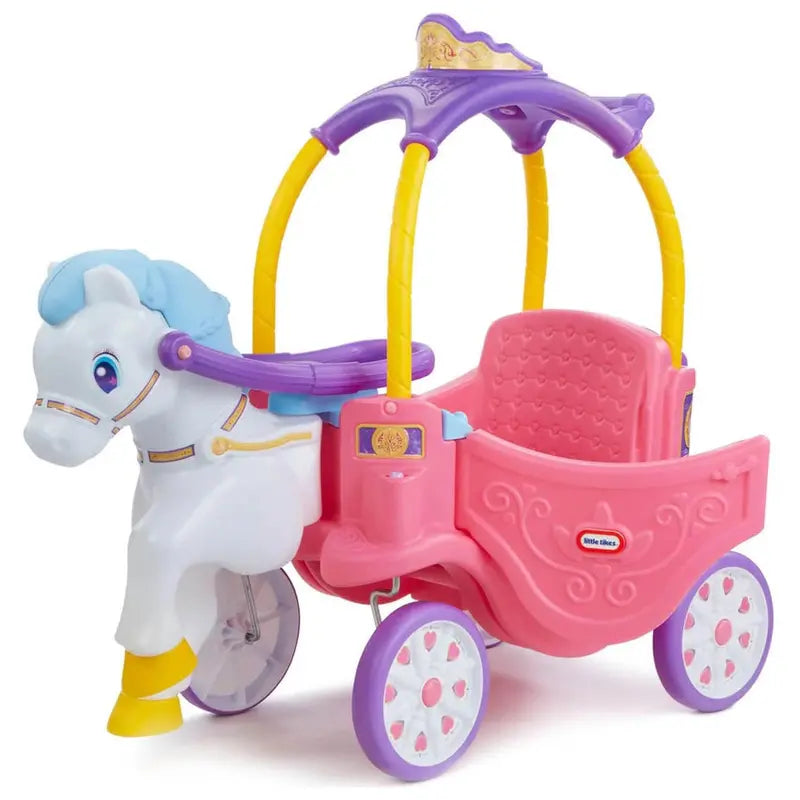 Little Tikes Princess Horse And Carriage Ride-On Toy, 43.50 x 20 x 37.75 Inches - 642326M