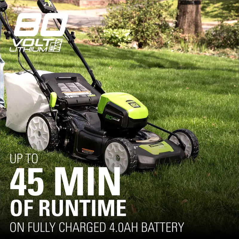 Greenworks 80V Cordless 21-Inch Self-Propelled Brushless Lawn Mower