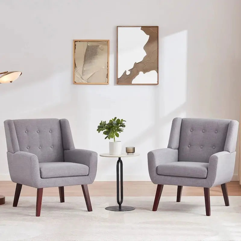 HUIMO Tufted Upholstered Accent Chair, 30 Inches Deep x 29 Inches Wide x 35 Inches High