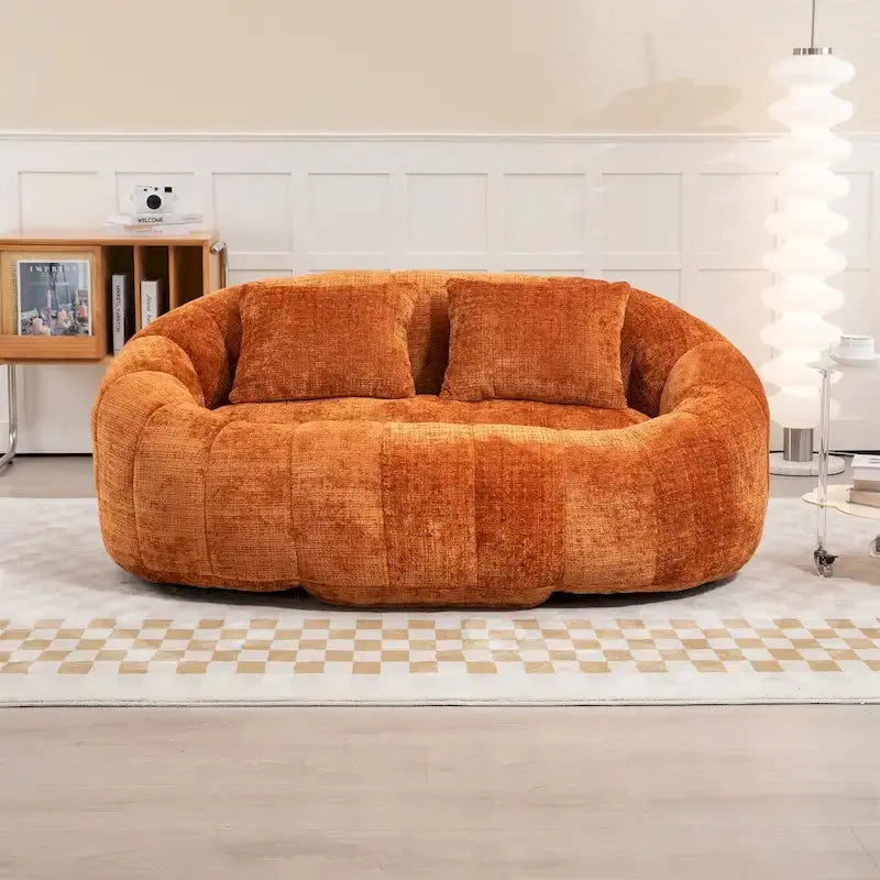Adult-Sized Multi-Hue Bean Bag Lounge Chair, 43in L x 35in W x 31in H