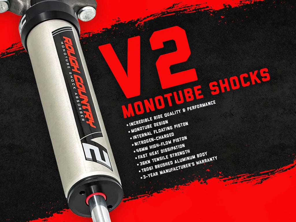 Rough Country 3in Lift Kit With V2 Shocks For 2005-2023 Toyota Tacoma - 74570RED