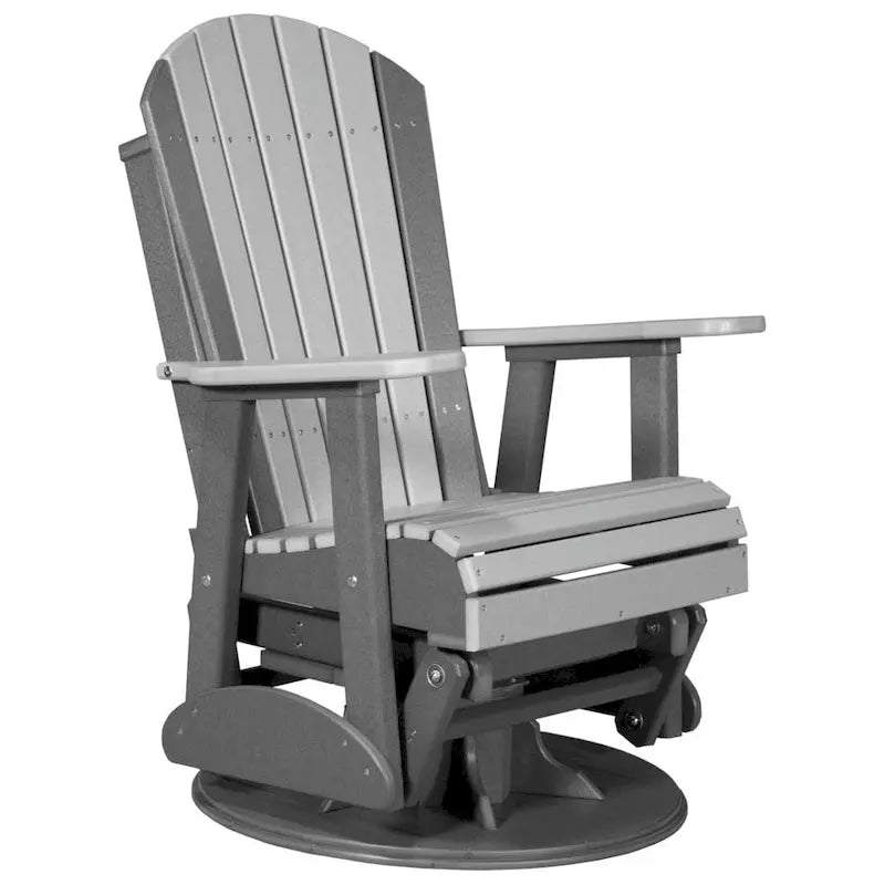 Poly Lumber Adirondack Swivel Glider Chair, 30W x 28D x 44H