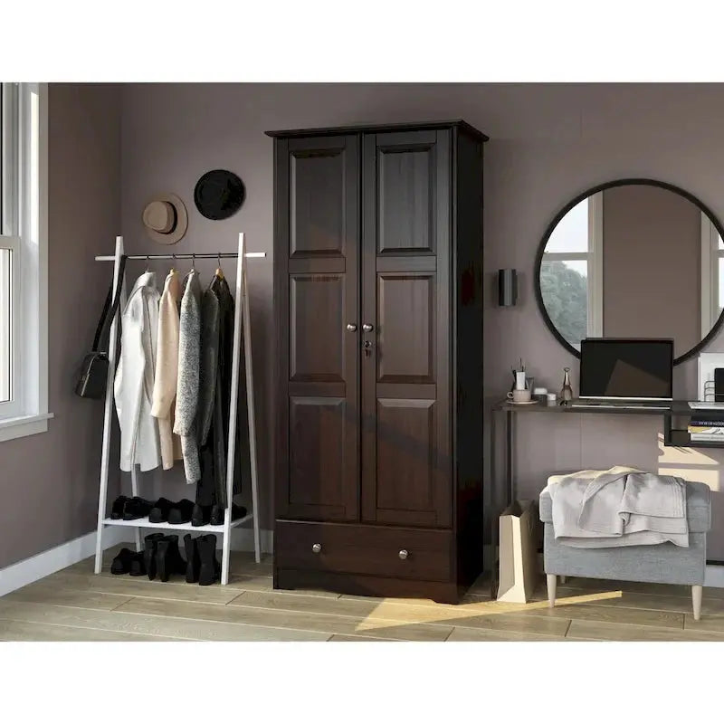 Palace Imports Solid Wood Flexible Wardrobe Armoire 31.5w x 72h x 20.9d