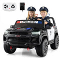 Chevrolet Kids' 24V 2-Seater Police Ride-On Car, Black - 4WD