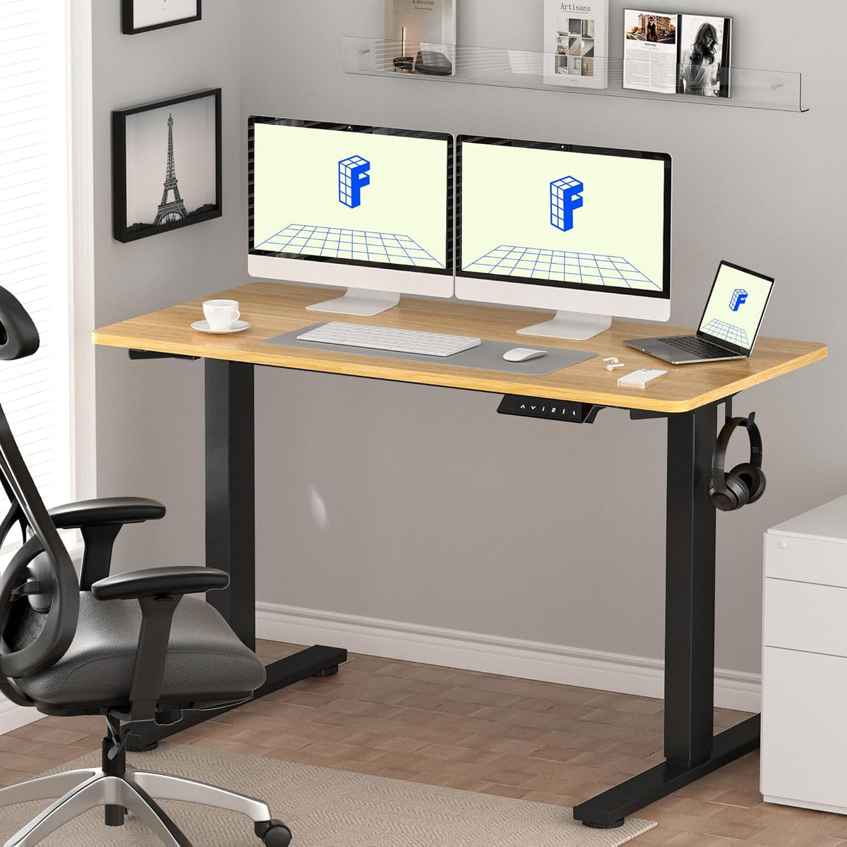 FLEXISPOT Electric Standing Desk With Whole-Piece Desktop - EN1