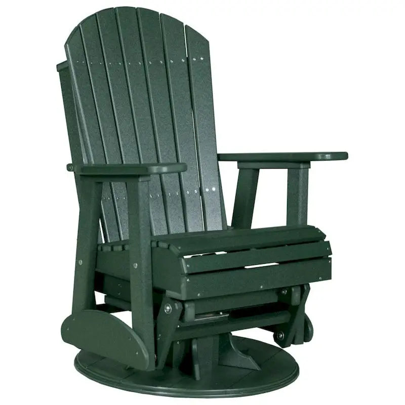 Poly Lumber Adirondack Swivel Glider Chair, 30W x 28D x 44H