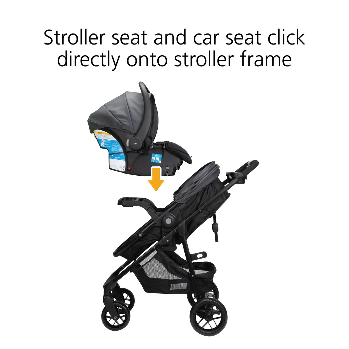 Safety 1st Grow And Go Sprint Modular Travel System Stroller With Rear-Facing Infant Car Seat - Bluestone