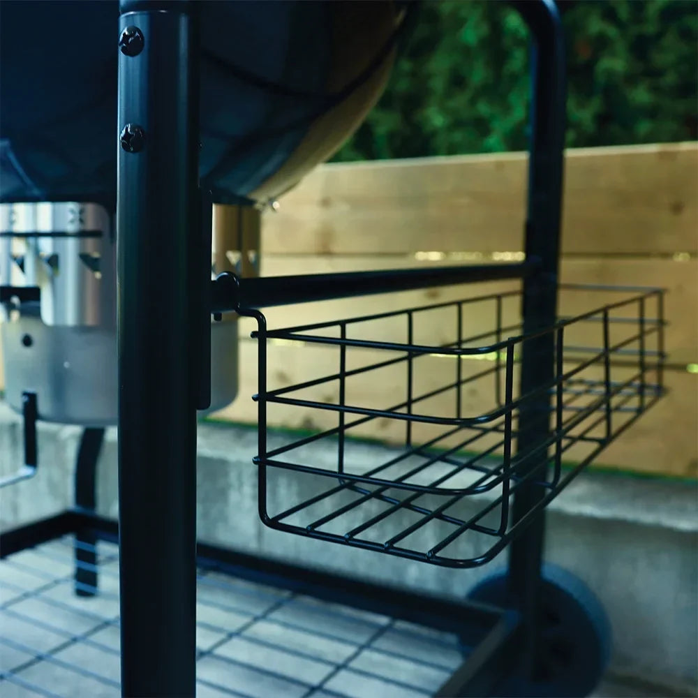 Slow 'N Sear 22 inch Kettle Charcoal Grill With Cart And Built-In Side Table - MasterKettle